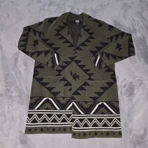 Frye Women's The Cozy Cardigan Size Medium Burnt Olive Combo